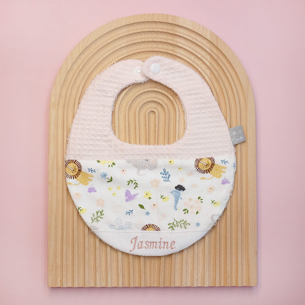 Handmade Cotton Bib (Animal Party x Multi Fabric)