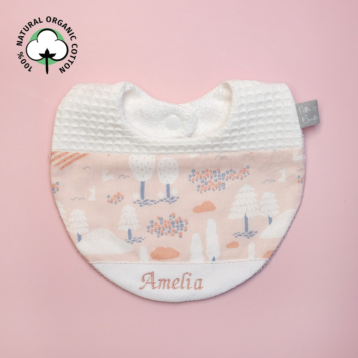 Handmade Cotton Bib (Japanese Garden x Multi with organic cotton) - Hong Kong Artisan Crafted
