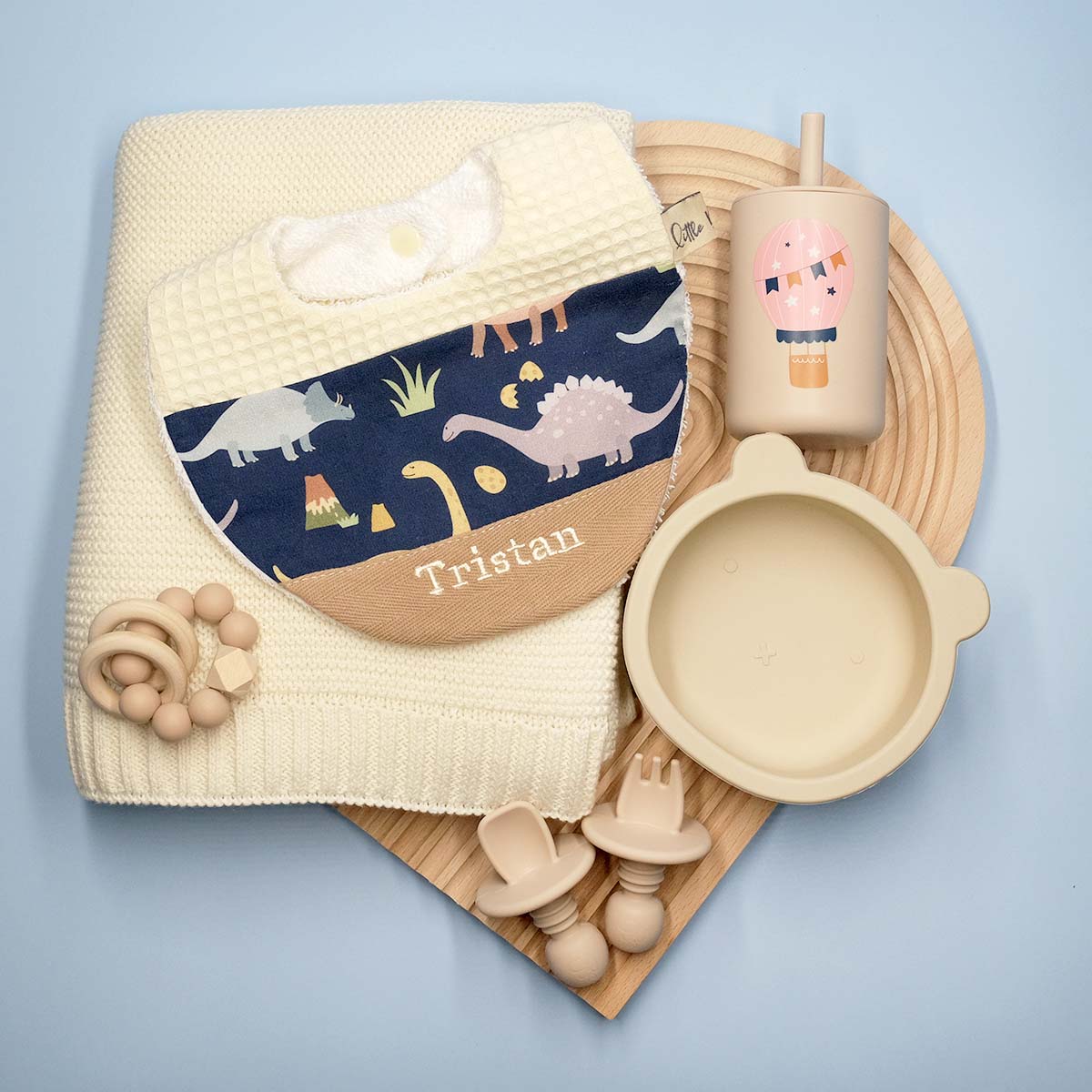 Handmade Cotton Bib (Dinosaur x Multi Fabric) - Hong Kong Artisan Crafted