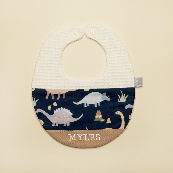 Handmade Cotton Bib (Dinosaur x Multi Fabric) - Hong Kong Artisan Crafted