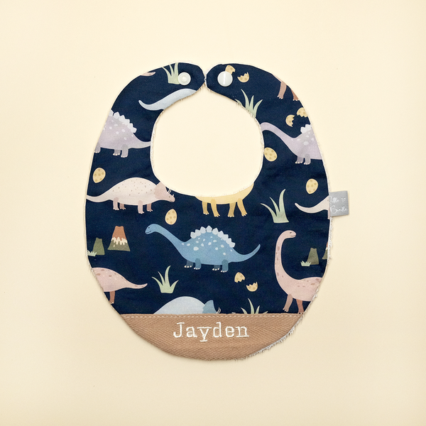 Handmade Cotton Bib (Dinosaur) - Hong Kong Artisan Crafted