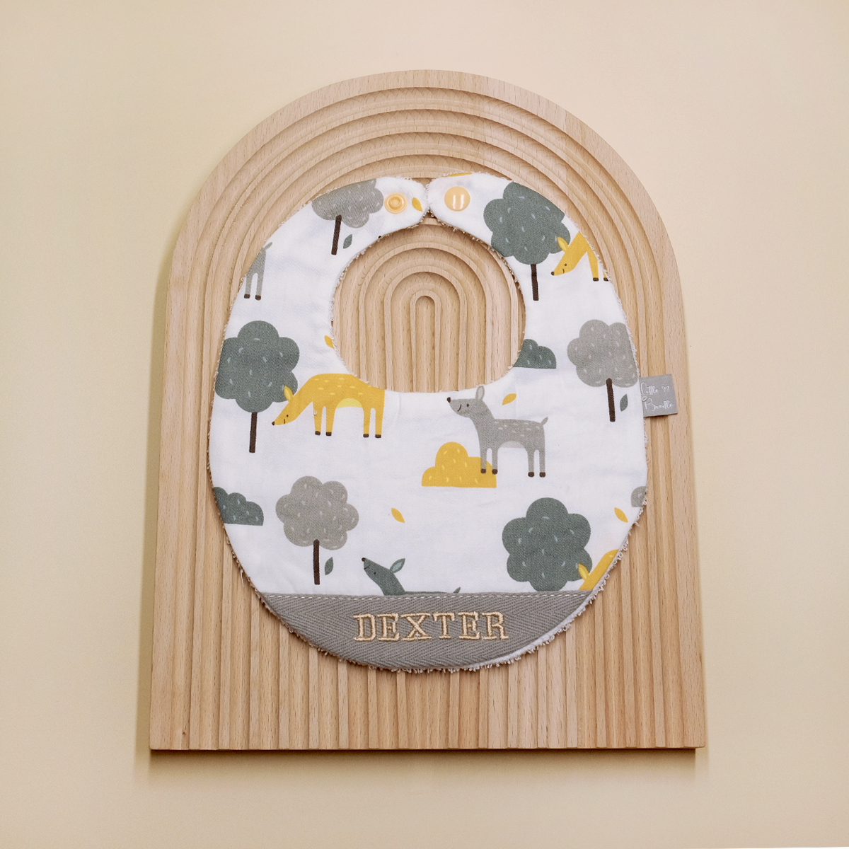 Handmade Cotton Bib (Foxie Forest) - Hong Kong Artisan Crafted